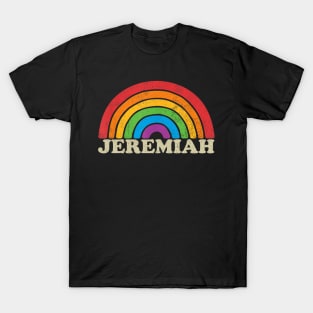 Jeremiah - Retro Rainbow Flag Vintage-Style T-Shirt